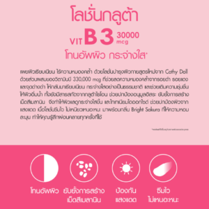 Cathy Doll (B) Bright Sakura Vitamin B3 Body Lotion 150ml (Made in Thailand)