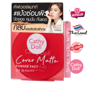 Cathy Doll Cover Matte Powder Pact SPF30 PA+++ 12g #02 Light Beige